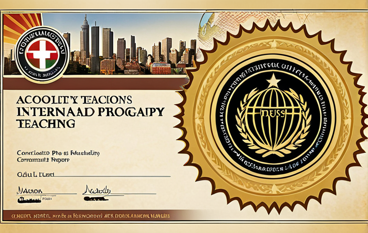 A prominent, official TESOL certificate featuring a distinct 'Accredited' seal, radiating trust and quality. The background subtly depicts a global map or cityscape, symbolizing international recognition and a solid foundation for a successful teaching career.