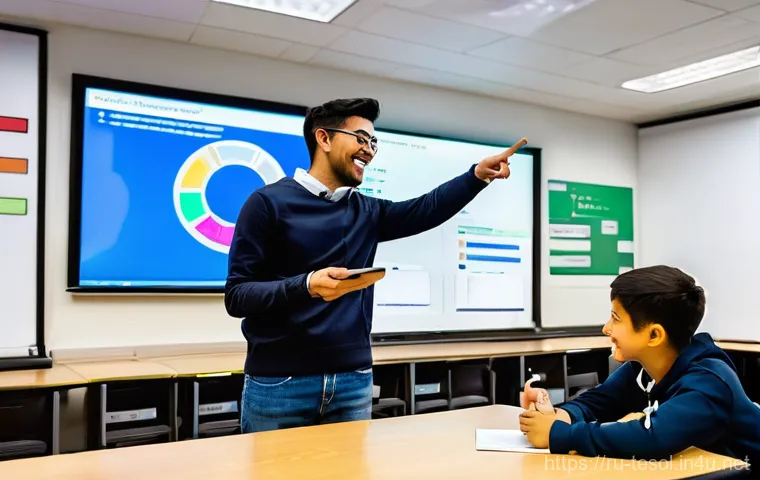 TESOL 강사로서 필요한 리더십 기술 - **Prompt: Empathetic Teacher Guiding a Student in a Modern Classroom**
A warm, inviting classroo... TESOL 강사로서 필요한 리더십 기술 - **Prompt: Empathetic Teacher Guiding a Student in a Modern Classroom**
A warm, inviting classroo...