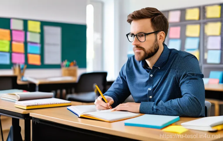 TESOL 자격증으로 가능한 교육 사업 - **Prompt:** A young, energetic female English teacher, dressed in smart casual attire (such as a tas...