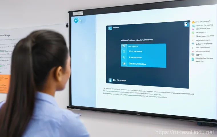 TESOL 자격증으로 가능한 교육 사업 - **Prompt:** A focused male English teacher in his late 30s, wearing a comfortable but neat collared ...