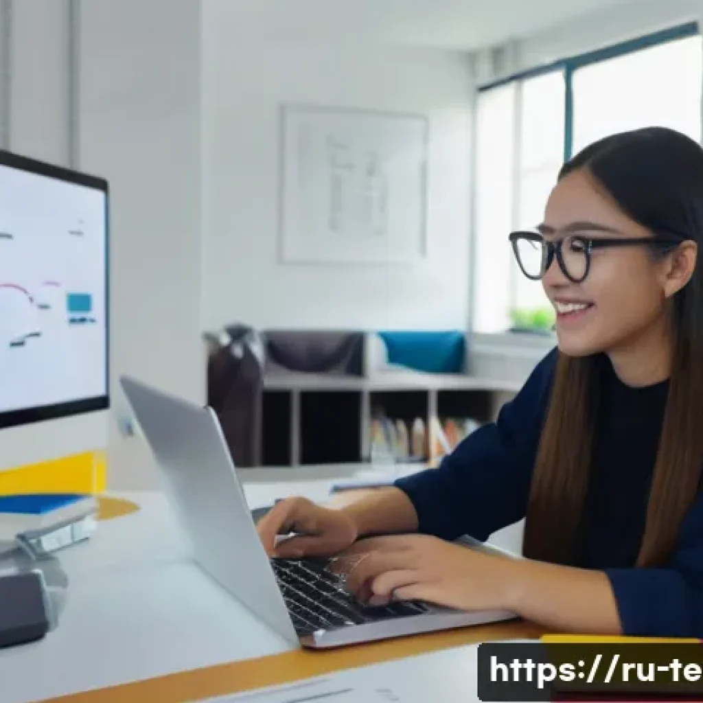 TESOL 자격증과 관련된 최신 동향 - A professional TESOL instructor conducting an engaging online English class using a laptop and digit...